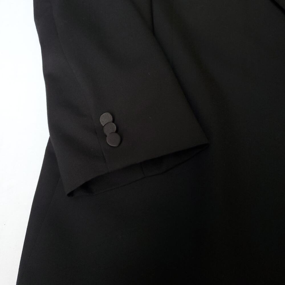 VTG Lord West Black Tuxedo Jacket 51x32 Pants 28.5" w 2" hem Bow Tie 3 Pc 48R - Picture 4 of 16